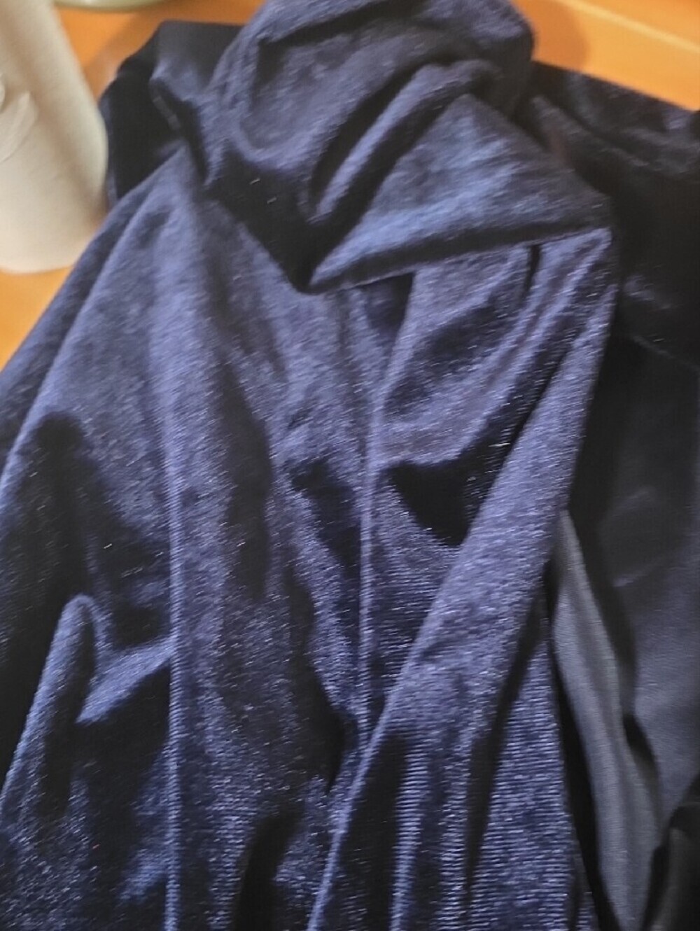 Navy Velvet Spaghetti-Strap Maxi Dress - Picture 9 of 10